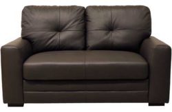 Carmela Regular Leather Storage Sofa - Chocolate